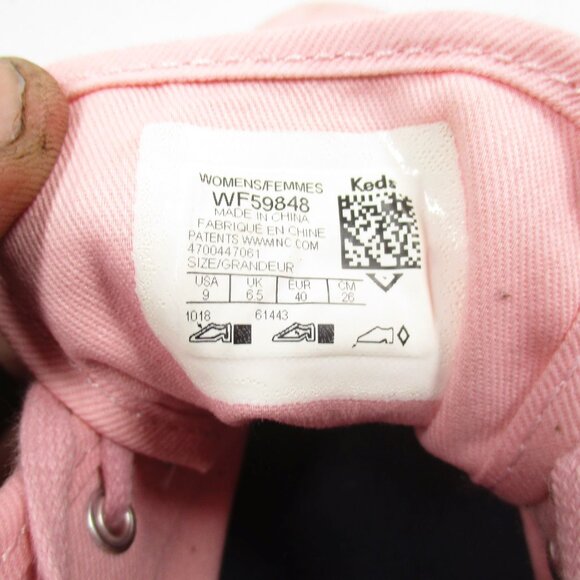 Keds Canvas Women's Pink Shoes Ortholite Sneakers Blue Jays Baseball Size 9 US - Picture 8 of 11